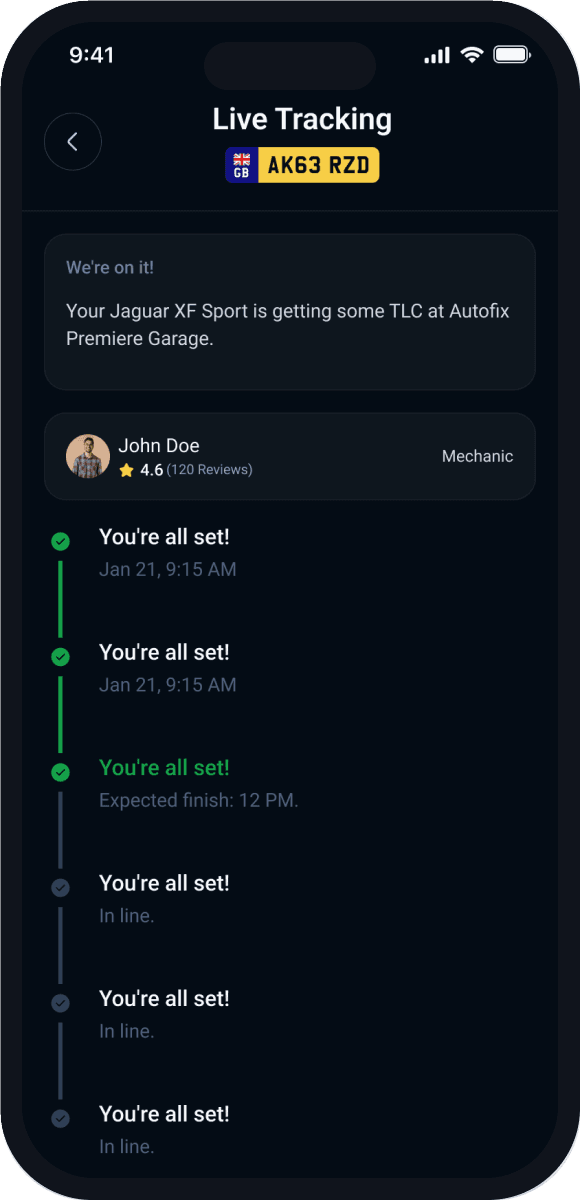 Carzei: Live tracking